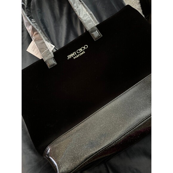 Jimmy Choo black velvet tote bag - Picture 2 of 4